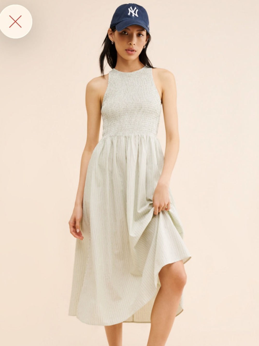 Madewell Selena Striped Boatneck Midi Dress